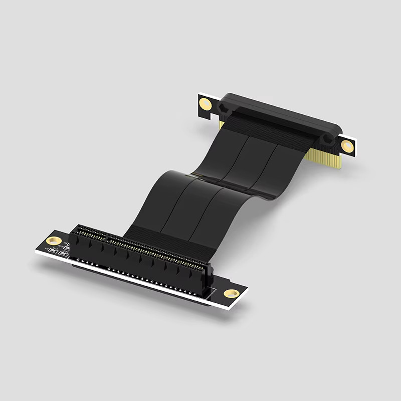 haoyexin PCI Express 8X Adapter-Riser-Karte, 90-Grad-Konverterkarte für Servergehäuse und Computer, PCI-E 3.0 x8 auf x8, Schwarz - Bild 2