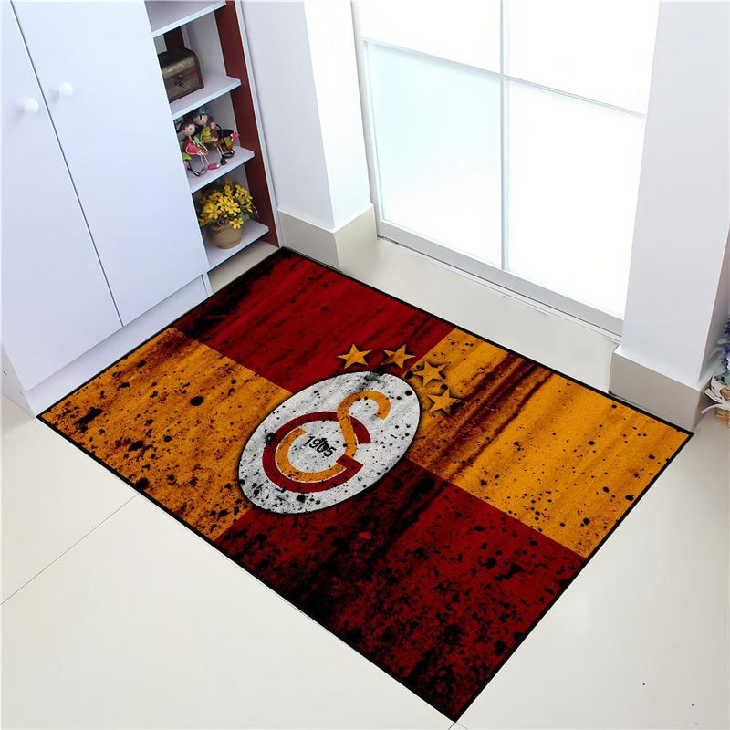 Karpetti Fußball Fußmatte Club G-Galatasaray Rutschfest und Waschbar, B/T: 60 x 90 cm, Mehrfarbig - Bild 3