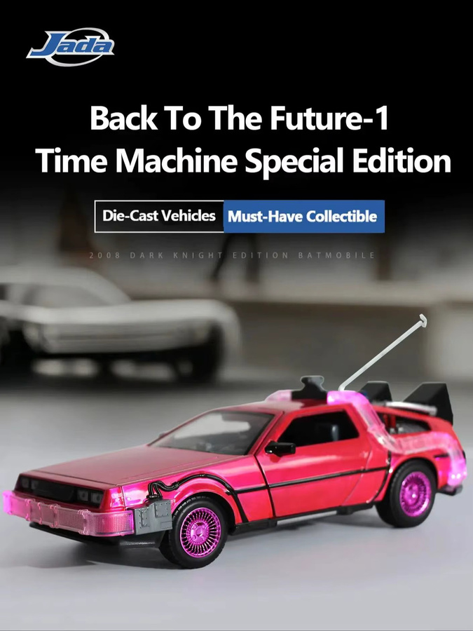 JADA Toys Zurück in die Zukunft Pink Slips Edition Time Machine, Druckgussmodell, 1:24 - Bild 7