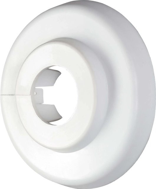 LUX-TOOLS Scharnierrosette aus Kunststoff in Weiß, 10 Stück, Durchmesser: 15 mm - Bild 1