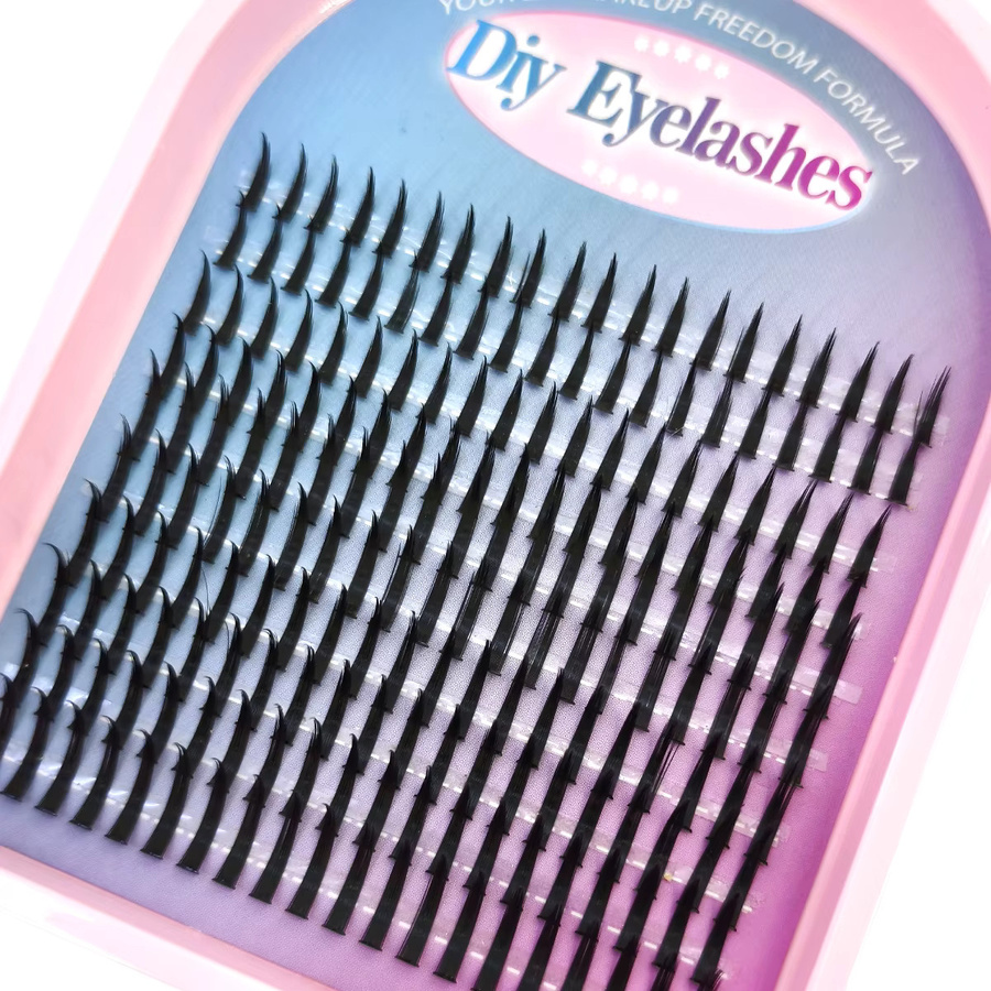 Einzelne Wimpern Cluster D Curl Mix, Black, Natürlich, Unisex - Bild 3
