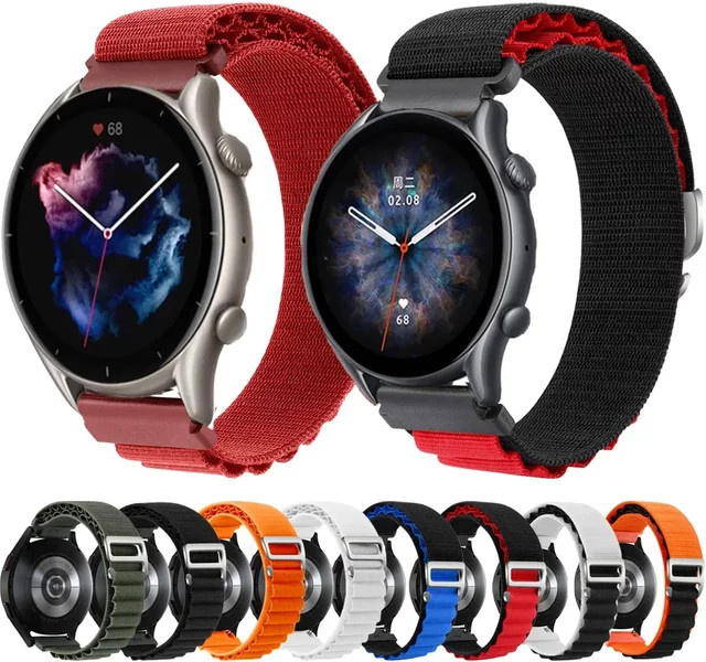 QCTOG Uhrenarmband Nylon, Textil/NATO, Bunt, Unisex, 22 mm - Bild 1