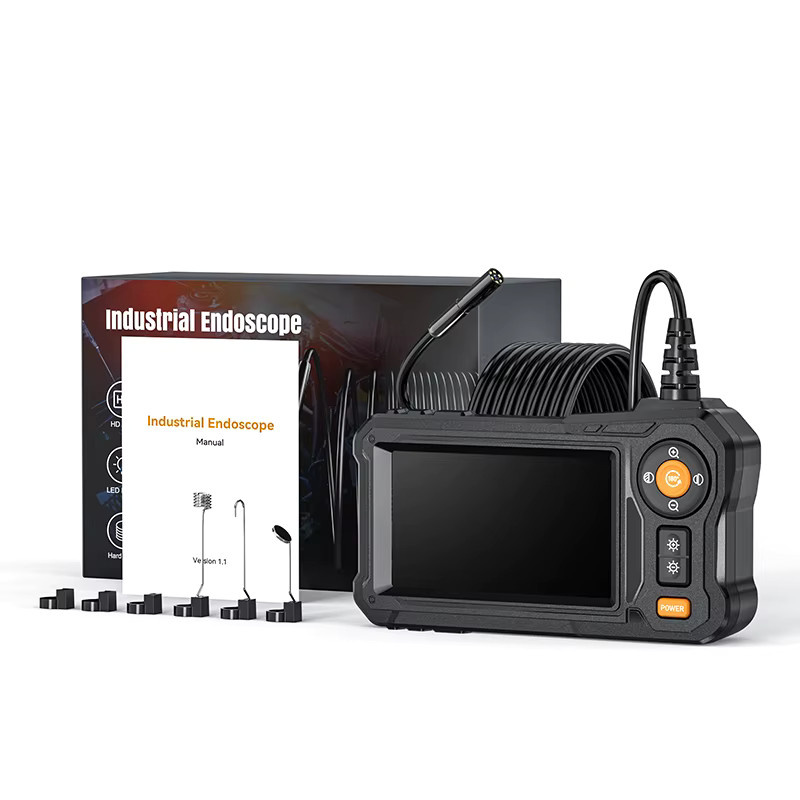 GUANMOU Industrie-Endoskopkamera mit 4,3-Zoll-IPS-Bildschirm, IP67 wasserdicht, halbstarres Kabel für Abflussrohre, Schwarz - Bild 5