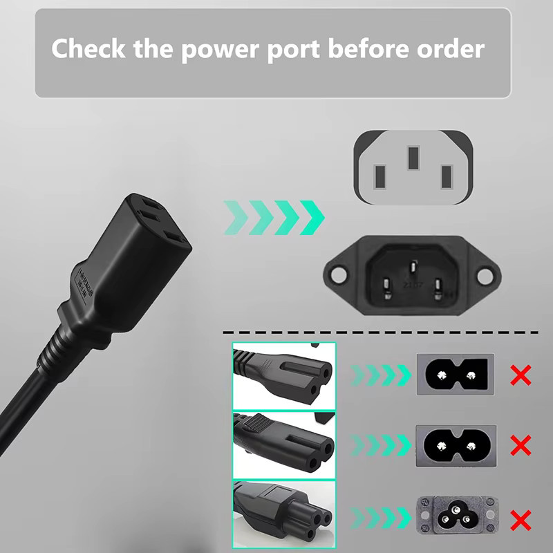 Netzkabel Schwarz: EU Schuko CEE 7/7 auf IEC 60320 C13 Stromkabel für PC und Drucker - Bild 1