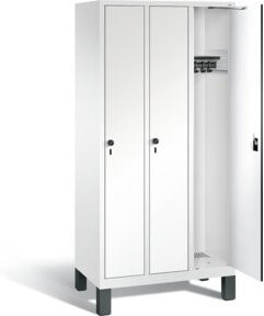 C+P Garderobenschrank Evolo in Weiß mit HPL-Front und Korpus in Verkehrsweiß, H x B x T: 185 x 90 x 50 cm - Bild 1