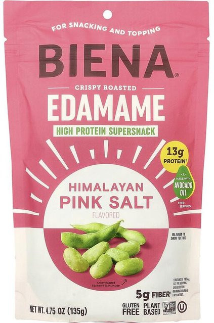 Biena Edamame geröstet Himalaya-Rosa-Salz glutenfrei 135 g - Bild 1