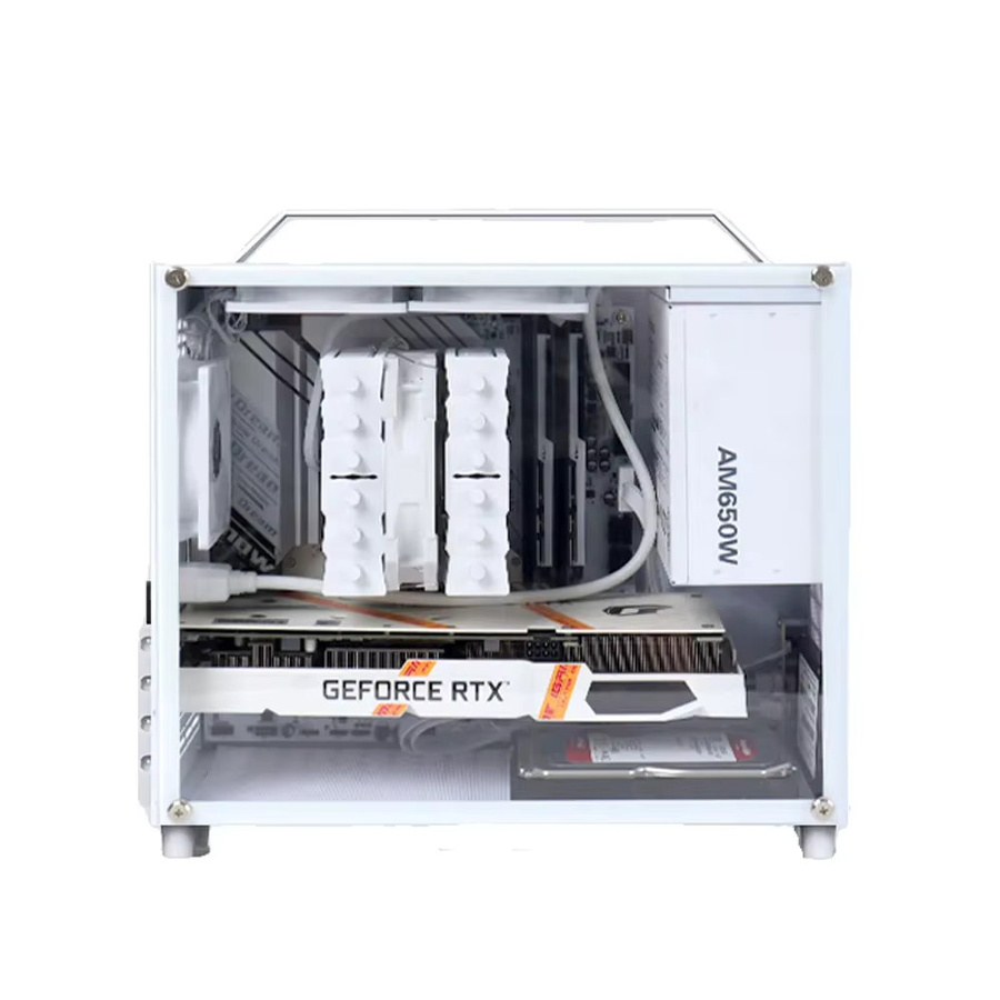 NIU E15 M-ATX PC-Gehäuse in Weiß mit Seitenfenster, Platz für 335 mm Grafikkarte und 135 mm Radiator - Bild 2