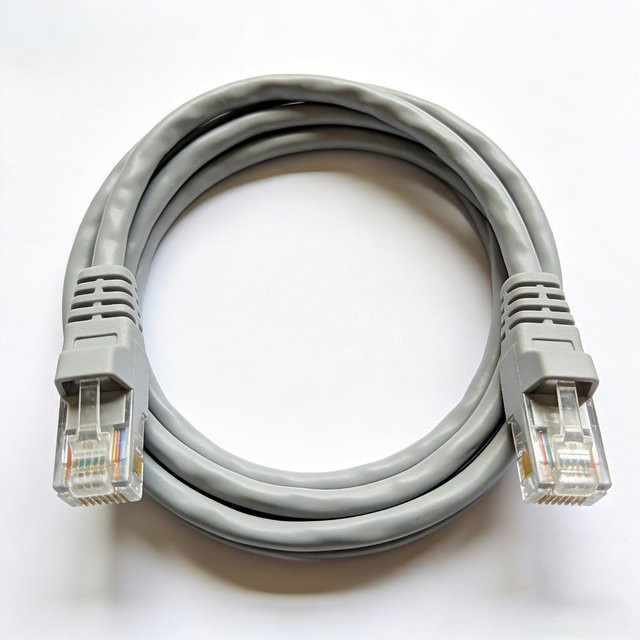DBcable UTP Cat5e Patchkabel RJ45 Ethernet LAN-Kabel Grau - Bild 1
