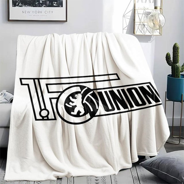 FC Union Berlin Flanelldecke von HAPPYDAYSET, weicher Überwurf für Sofa und Schlafzimmer, B/B: 80 x 120 cm - Bild 1