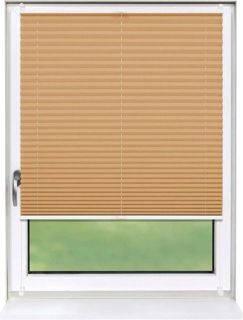 Deco-Raum Plissee Basic Klemmfix ohne Bohren, Farbe Cappuccino/Beige, blickdicht, Breite: 85 cm, Höhe: 210 cm - Bild 1