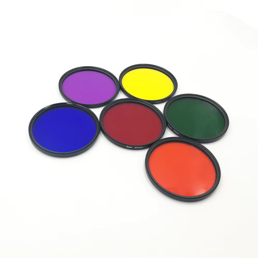 KIFAR Vollfarbfilter Set in Rot, Orange, Gelb, Grün, Lila und Blau zum Einschrauben für Sony und Nikon - Bild 2