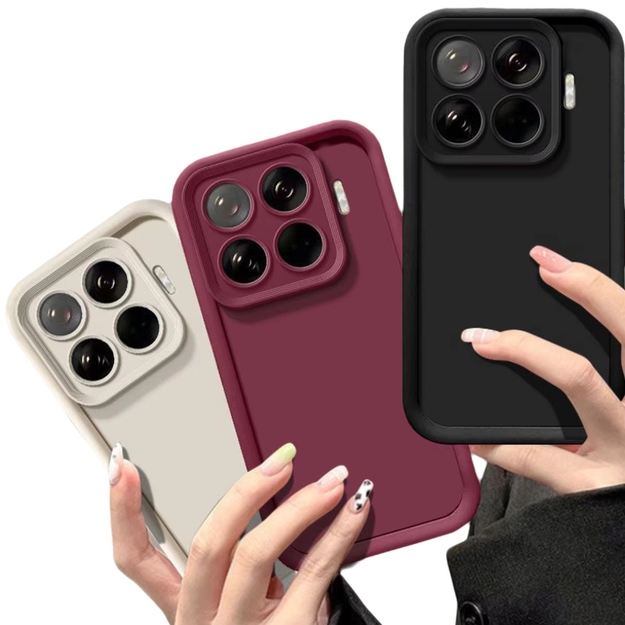 Xiaomi 15T Pro 5G Handyhülle in Schwarz mit mattem Sturzschutz und weicher Abdeckung - Bild 4