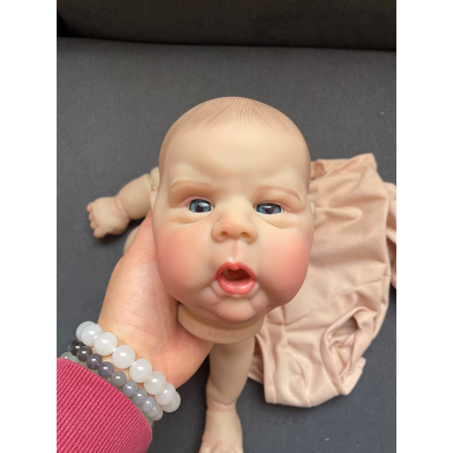 NPK 3D Skin Visible Veins Reborn DIY, Sammlerpuppenbausatz, mit Stoffkörper und Augen - Bild 4