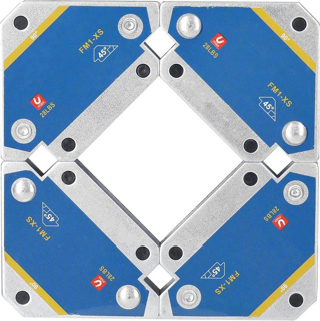 Kkmoon Magnetischer Schweißfixierer Set, 4 Stück Mehrwinkel-Magnet-Schweißpositionierer in 45, 90 und 135 Grad, bunt, aus Stahl - Bild 1