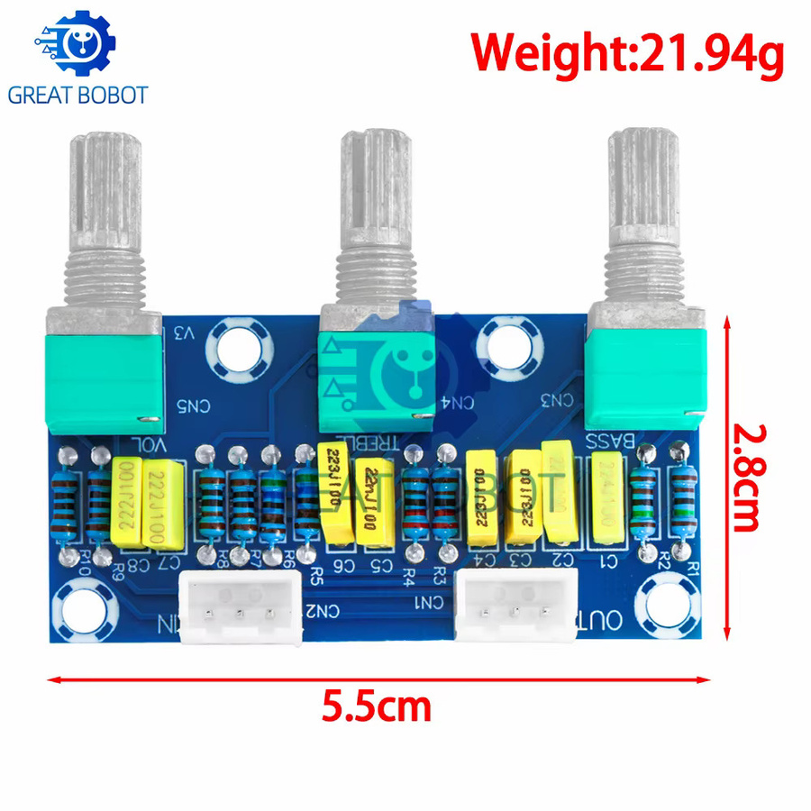 Baishundianzi XH-M802 Passiver Tone-Board-Verstärker Leistungsmodul für DIY-Elektronikprojekte - Bild 2
