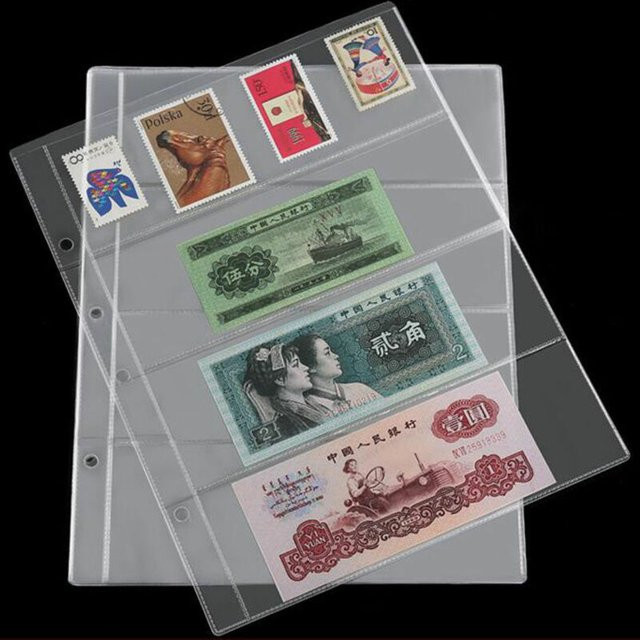10 Stück transparente Banknoten-Schutzhüllen aus PVC für Sammler-Alben und Währungs-Notizbücher - Bild 1