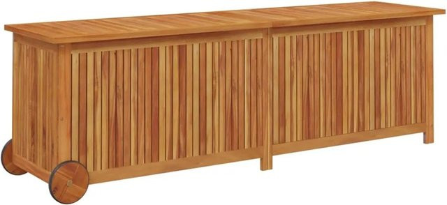 vidaXL Gartentruhe aus Massivholz Akazie mit Rollen in Braun, B/T/H: 150 x 50 x 58 cm - Bild 1
