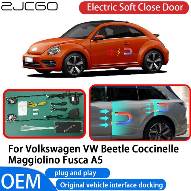 ZJCGO Automatisches elektrisches Soft-Close Türschließer System für Volkswagen VW Käfer Magginolino Fusca A5 OEM Plug and Play - Bild 1