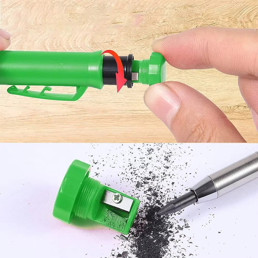 ZOMASOU Wiederverwendbare Zimmermanns-Marker mit langem Kopf und integriertem Spitzer in Multicolour - Bild 3