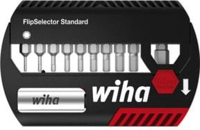 Wiha Bit Set FlipSelector Standard 13-tlg. in Schwarz mit magnetischem Bithalter und Gürtelclip - Bild 1