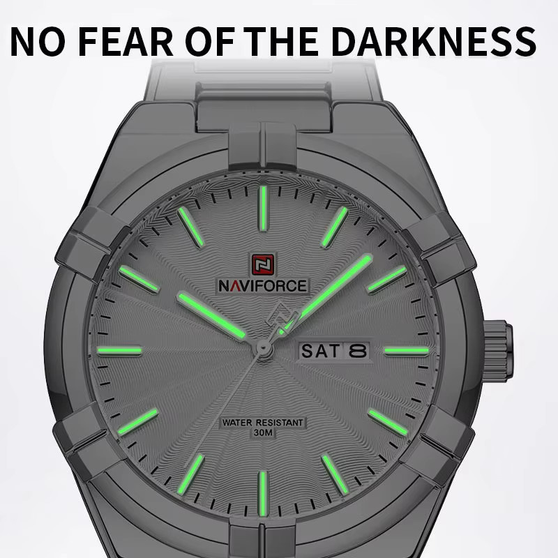 NAVIFORCE Armbanduhr, Quarz, Edelstahl, Silber, Herren - Bild 3