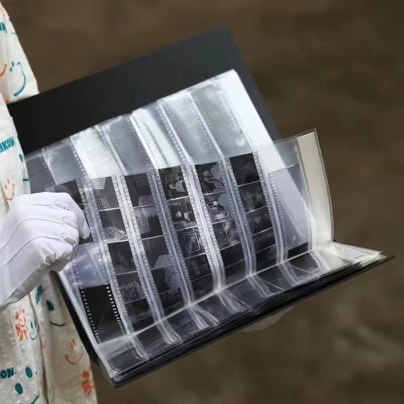 Säurefreie Archivfolien-Aufbewahrungsbox für Druckfilme mit 3 Ringen, Farbe: Transparent - Bild 2
