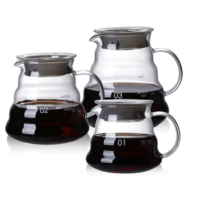 YWDL Kaffekaraffe aus Klarglas mit Deckel für Espresso und Kaffeemaschinen, transparent - Bild 4