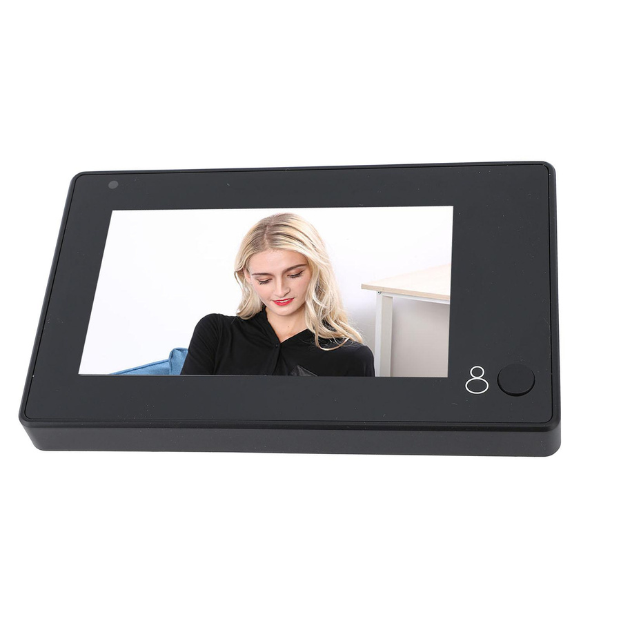 Igeteck Intelligenter Türspion mit 4,3-Zoll-Bildschirm, 2 MP 720P HD Weitwinkel-Nachtsicht-Gucklochkamera in Schwarz - Bild 3