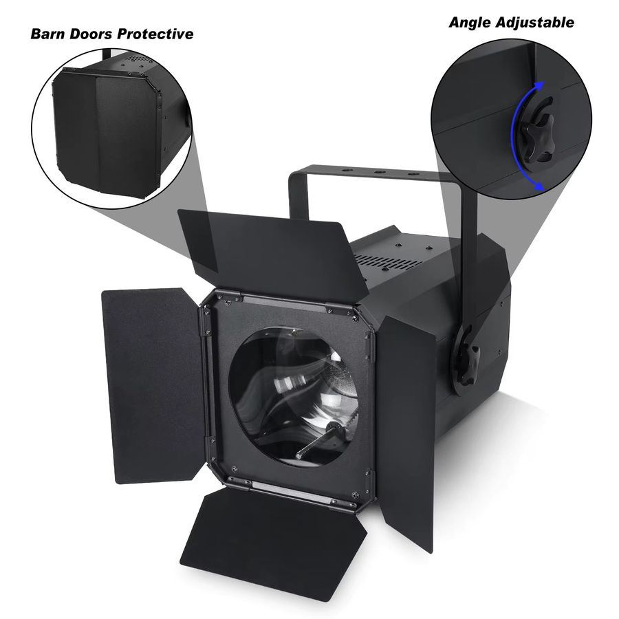 U'King 2er-Set 200W LED COB Par Licht mit Barn Door, Linear Zoom und DMX-Steuerung für DJ, Disco und Konzerte - Bild 5