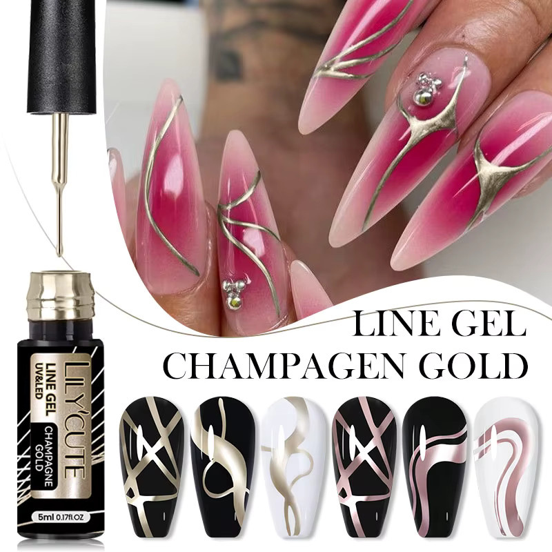 LILYCUTE Nagelgel Metallic, Silber, 5 ml - Bild 4