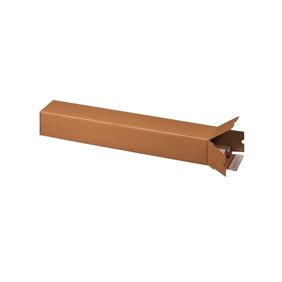 PROREGAL Plan-Box LxBxH: 71,5 x 10,5 x 10,5 cm Verlängerbare Wellpappe-Box mit Teleskophülle, Doppelter Selbstklebeverschluss und Aufreißfaden in Braun - Bild 2