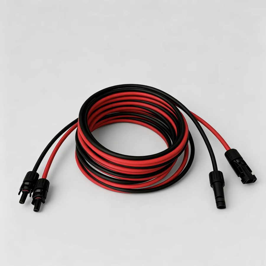 JINGYANGPV Solarkabelverlängerung 10 m, 10 AWG Photovoltaik-Solarkabel 6 mm², wasserdichte Solarstecker, rot und schwarz - Bild 5