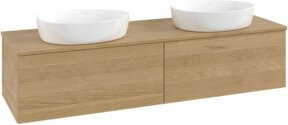 V&B Waschtischunterschrank Antao mit Frontstruktur in Honig Eiche, B/T/H: 160 x 50 x 50 cm - Bild 1