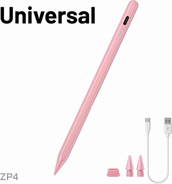 Universeller kapazitiver Stylus Stift für iOS, Android und Windows Tablets sowie Smartphones in Pink - Bild 1