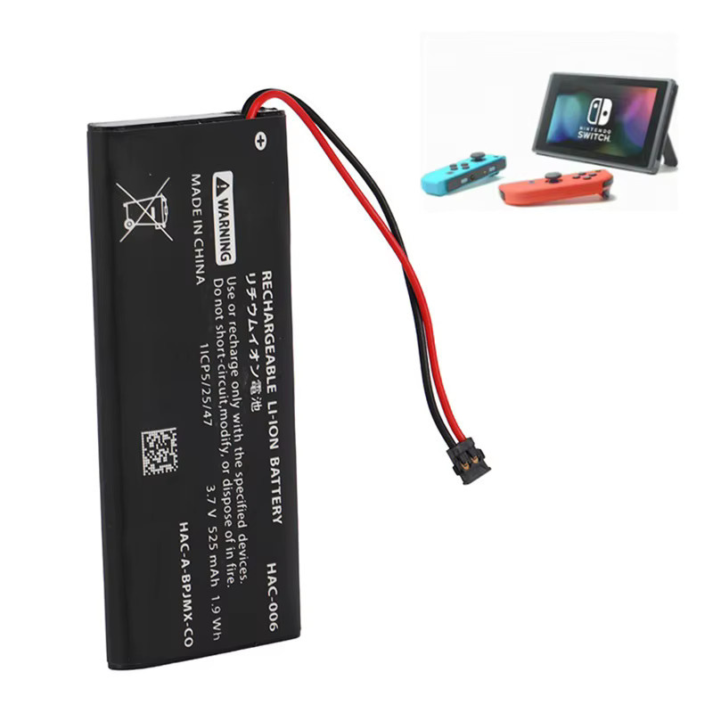 Nintendo Switch Joy-Con Ersatzakku HAC-006 mit 525 mAh in Schwarz für Controller HAC-015, HAC-016, HAC-A-JCL-C0 und HAC-A-JCR-C0 - Bild 2
