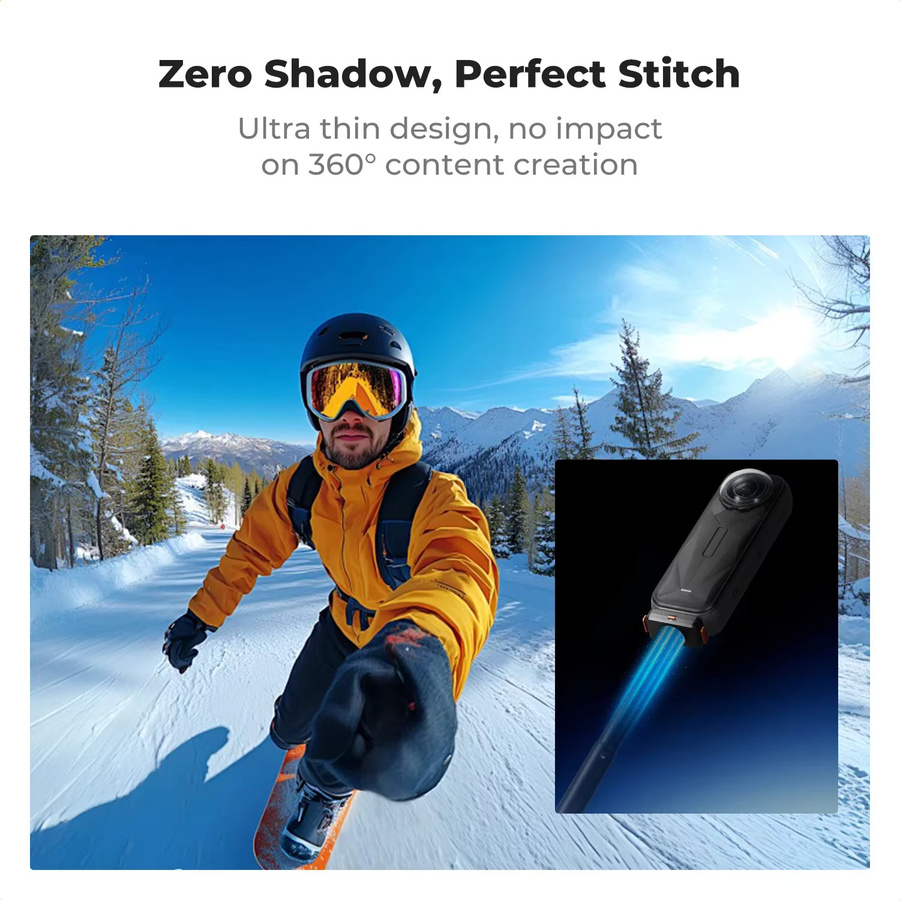 K&F CONCEPT Magnetische Schnellwechselhalterung in Schwarz für Insta360 X5, X4 und Ace Pro aus Aluminiumlegierung mit Sicherheitsverriegelung - Bild 3