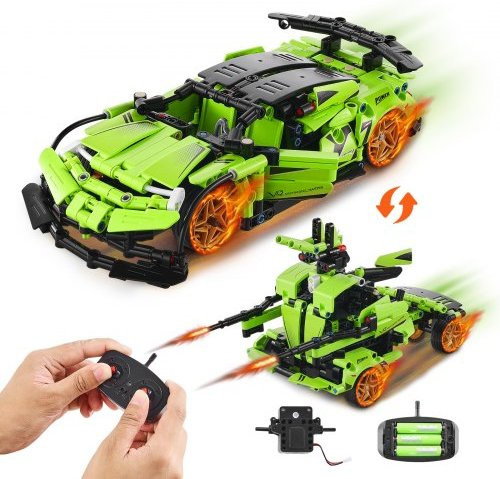 VEVOR STEM 2-in-1 Bausteine Roboter und Sportwagen ferngesteuert 461 Teile - Bild 1