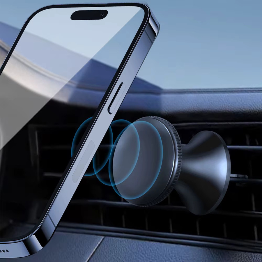 Untoom Magnetische Auto-Handyhalterung in Schwarz mit starkem Magnet und universellem Lüftungsclip für iPhone, Xiaomi und Samsung - Bild 2