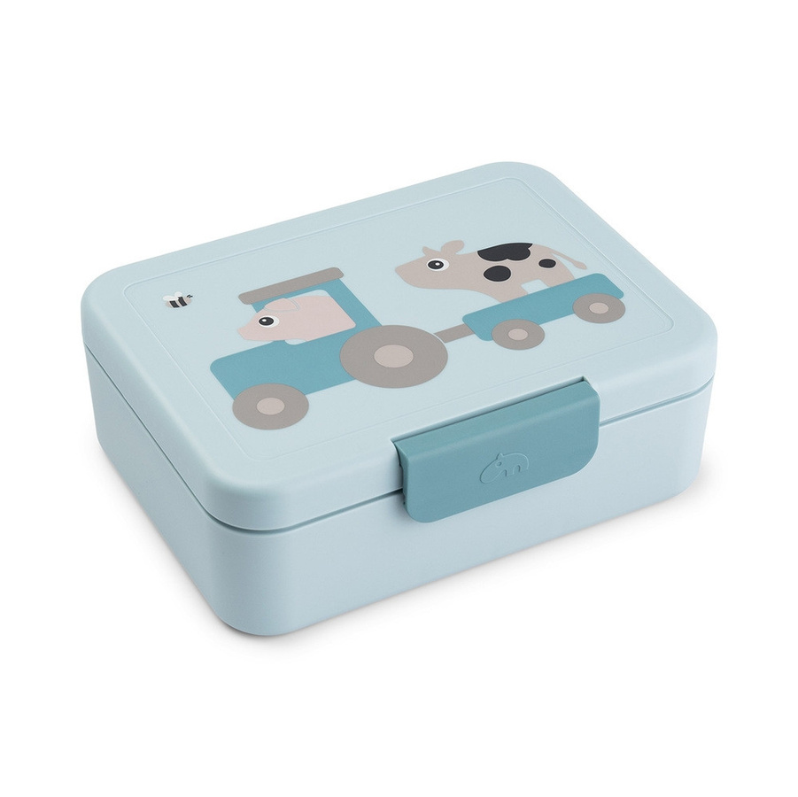 Done by Deer Lunch Box Tiny Farm mit Trennwand in Blau - Bild 1