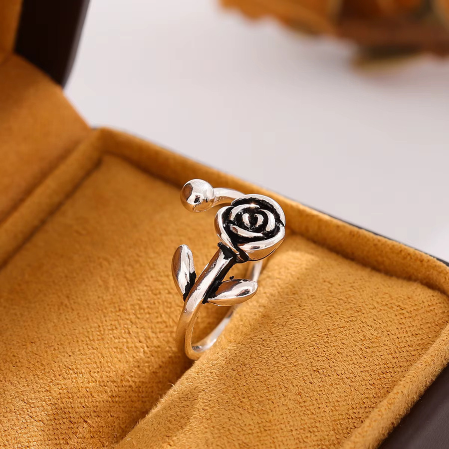 Ring 925 Silber, Rose Blume, Damen - Bild 3