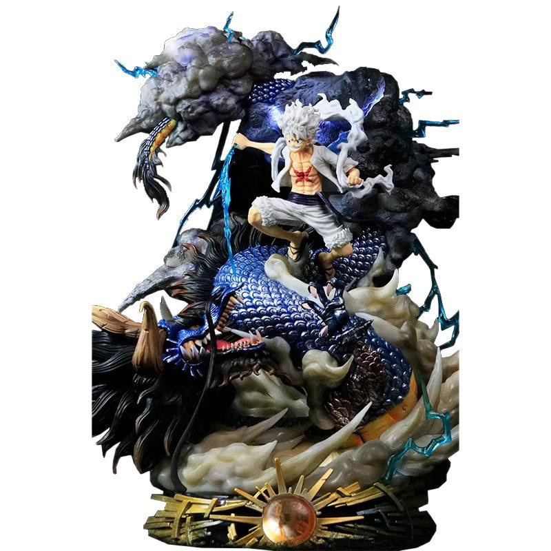 Yiran toy 1 One Piece Nica Lufei Gegen Longkaiduo Statue Anime Modell 23cm - Bild 2