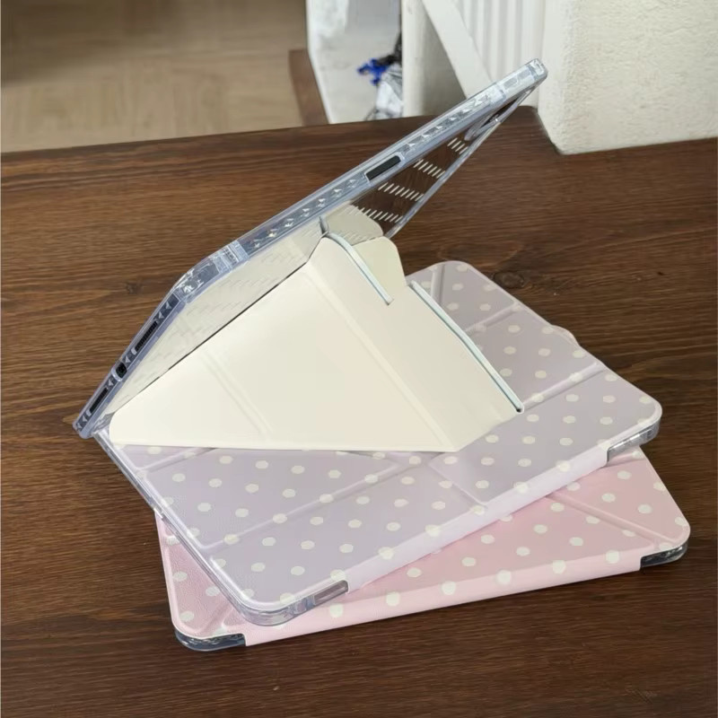 INS Tablet-Hülle Polka Dots im koreanischen Design für iPad Pro und iPad Air, Pink/Multicolour - Bild 3