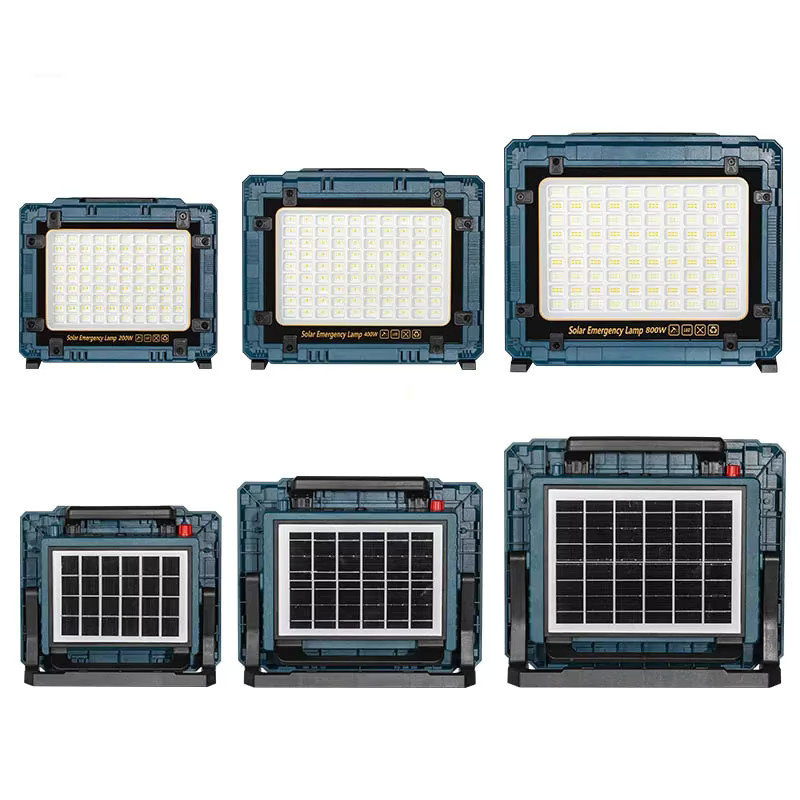 ESMARTER Solar LED Flutlicht IP66 wasserdicht, tragbarer Outdoor Reflektor für Garten und Arbeit, Schwarz - Bild 6