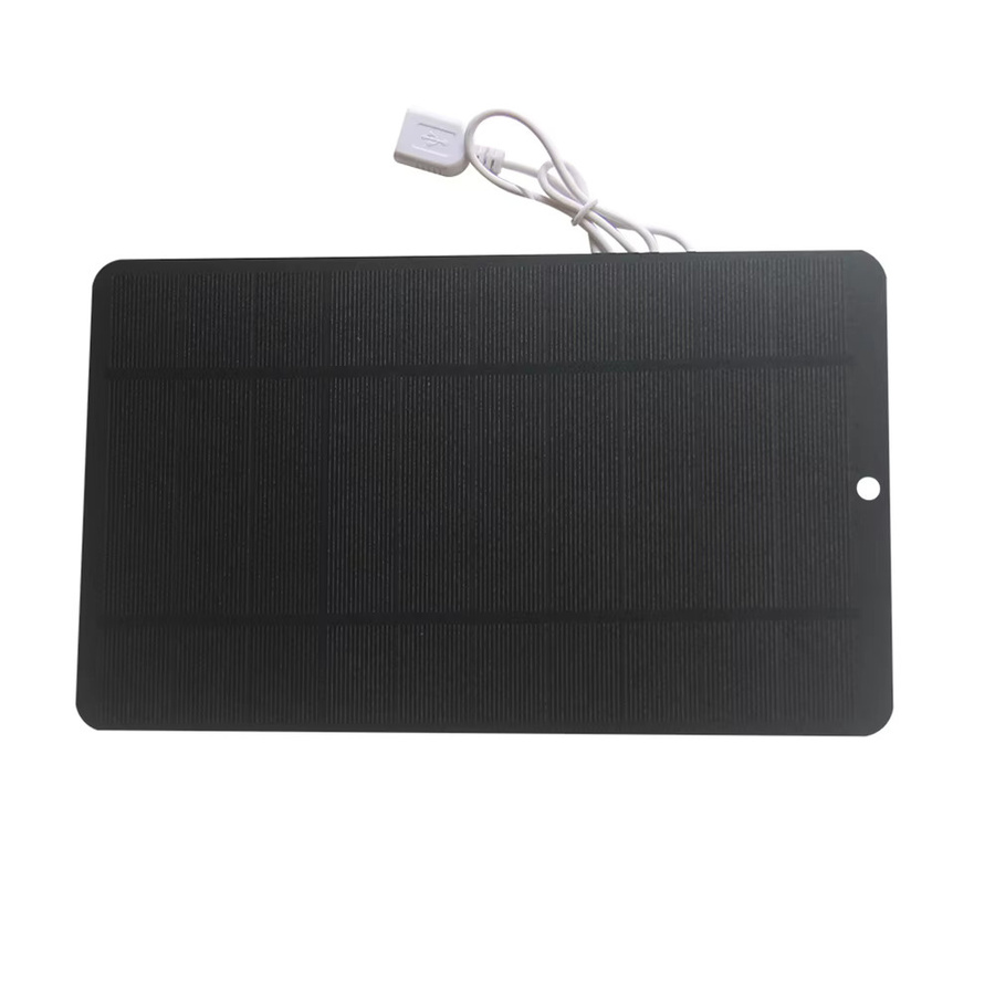 ATUOTIN Tragbares USB-Solarpanel Ladegerät in Schwarz mit hoher Konvertierungseffizienz für Wanderungen und Reisen - Bild 4