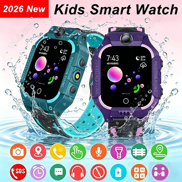 Ola Esporte Kinder-Smartwatch HW12 mit GPS-Ortung, SIM-Karte, Anruffunktion und Kamera, wasserdicht, Farbe: Grün - Bild 1