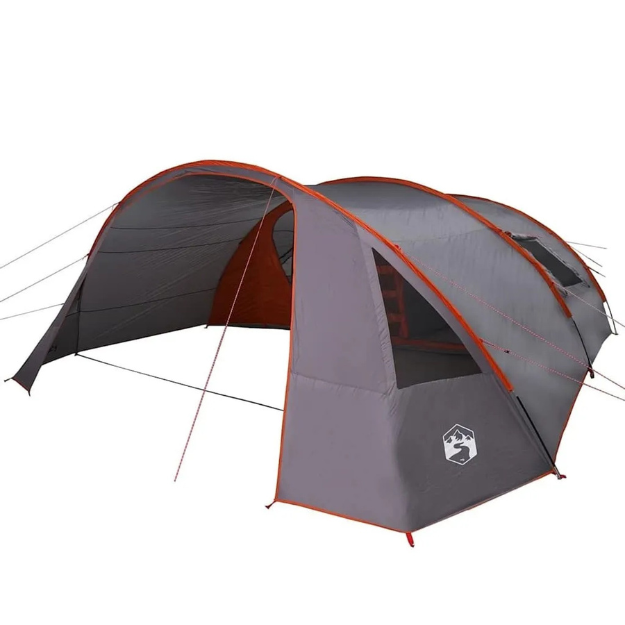 vidaXL Tunnelzelt mit Dach in Grau und Orange, B/T/H: 700 x 590 x 215 cm - Bild 2