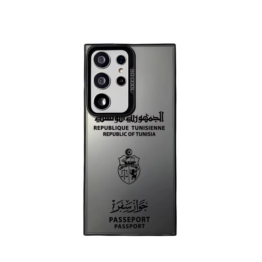Stoßfeste Samsung Handyhülle mit Tunesien-Pass Design in Weiß, Laser-Matt-Hartschalen-Rückseite für Samsung Galaxy S25 S24 S23 S22 S21 Ultra Plus - Bild 4