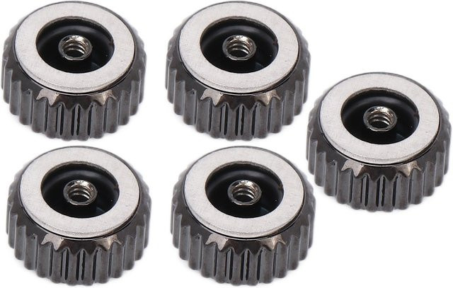 Neoglint Uhrenkrone Ersatzteil Set, Edelstahl, Schwarz, 5mm, Herren - Bild 1
