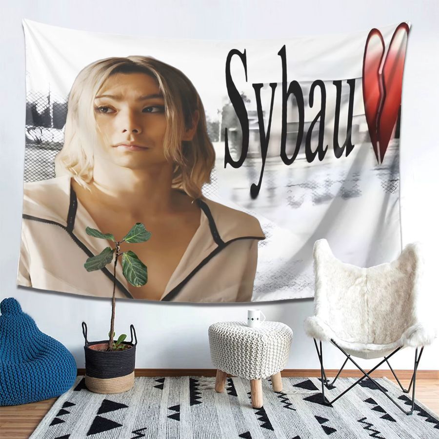 Chishiya Sybau Wandteppich Meme Guy Design in lässigem Stil, Wandbehang für Wohnzimmer und Dekoration, B: 60 cm, H: 40 cm, T: 40 cm - Bild 4