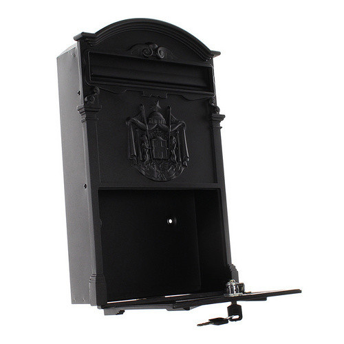 Rottner Briefkasten Teramo aus Aluminium in Schwarz, B: 26 cm, H: 41 cm, Wandmontage - Bild 2